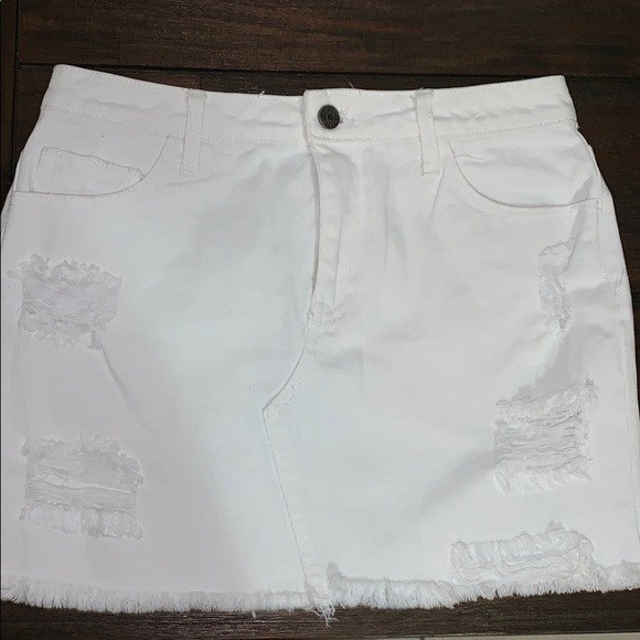 denim white skirt - Picture 1 of 3